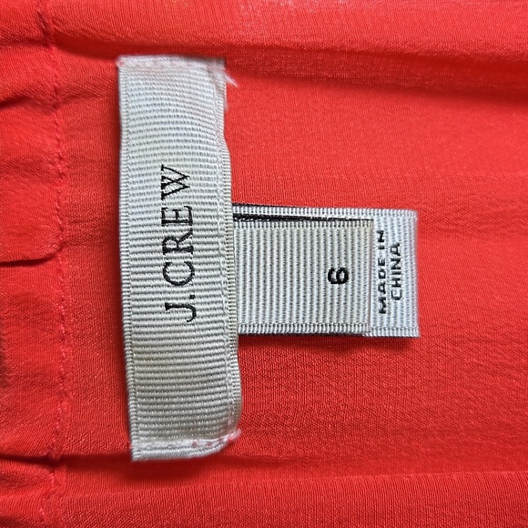 J. Crew Washable Silk Sleeveless A-Line Lined Chiffon Coral Maxi Dress NWOT - Picture 12 of 14